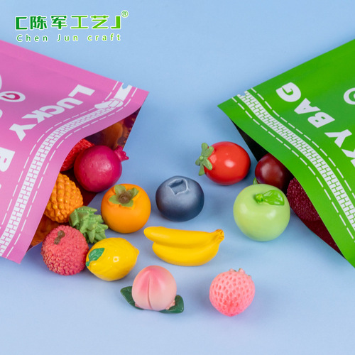 Microscopic Landscape Creative Simulated Fruit Blind Bag Cute Grains DIY Decorative Mini Resin Ornament Blind Bag Accessory