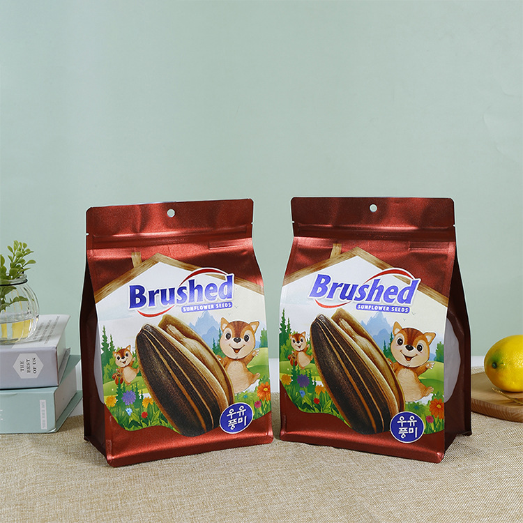 彩印八边封袋制作茶叶防潮自立自封袋塑料休闲零食包装袋印logo