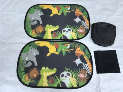 Heat Insulation Curtains, Cartoon Car Side: Sun shade - 4930-panda