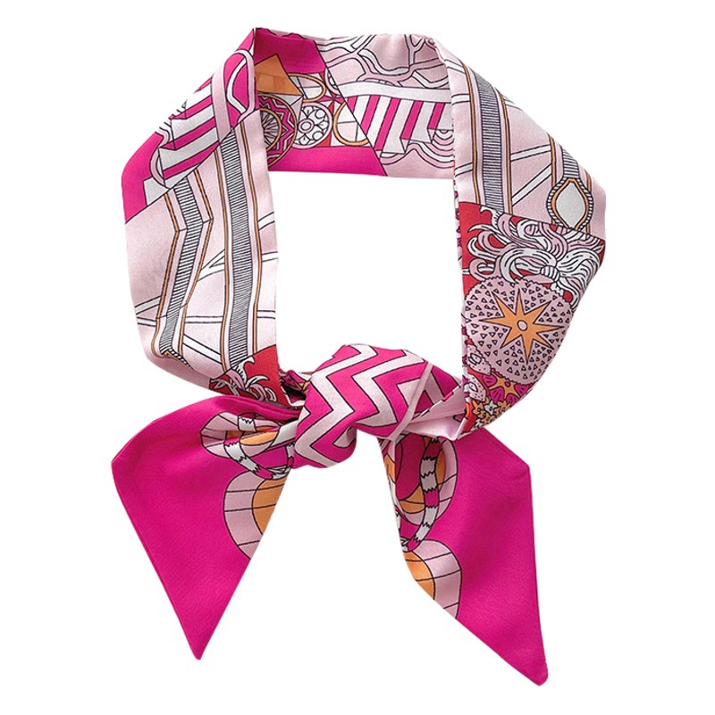 Nuevo estilo retro francés largo fino estrecho bufanda de las mujeres del todo-fósforo decorativo pelo lazo bolsa mango cinta accesorios para el cabello