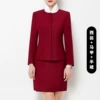 Red classic suit jacket, vest, skirt