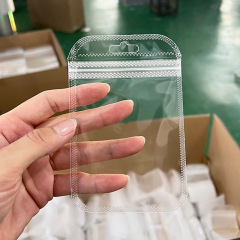 スポット卸売ジップロックバッグ透明粘着バッグ OPP シールバッグクリップチェーン鎖骨バッグジュエリー透明ジップロックバッグ