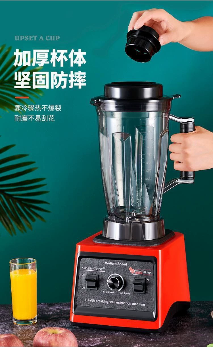 Cross-border 3L 6-in-1 blender for commercial use, stainless steel, high-power, pure copper, blender for mincing,, juicer
