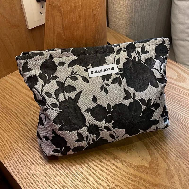 Cosmetic Bag, handheld capacious organizer, zipper pouch 13×6×9.5 cm, multi-pattern options