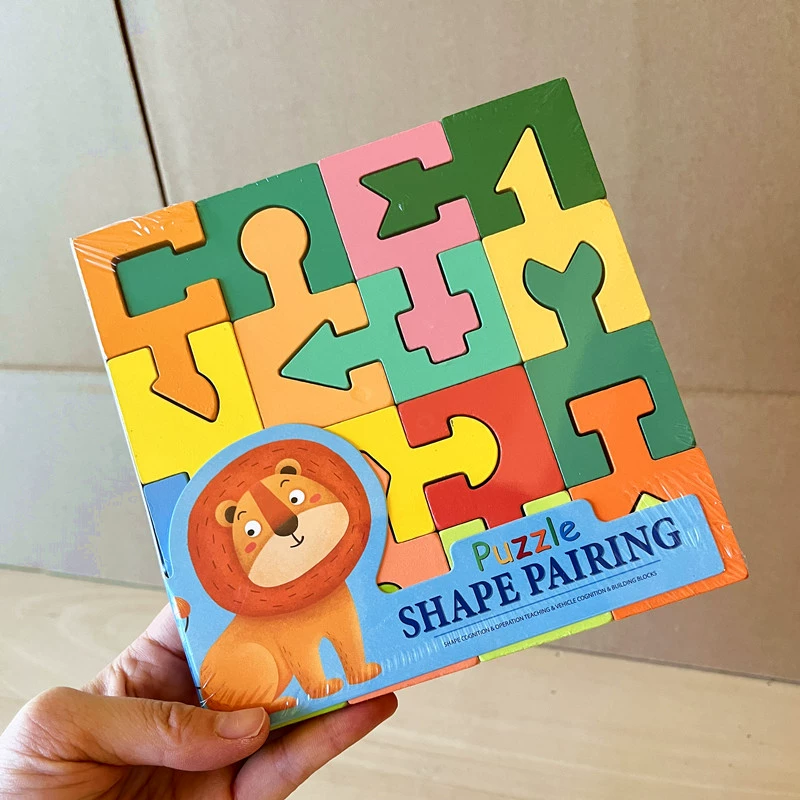 Геометрические формы Монтессори, соответствующие строительным блокам, координация движений рук и глаз, тренировка логического мышления, раннее образование, детские развивающие игрушки