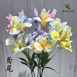 仿真鸢尾花园艺户外场景花排布置假花花艺清新假花婚礼森系鸢尾花