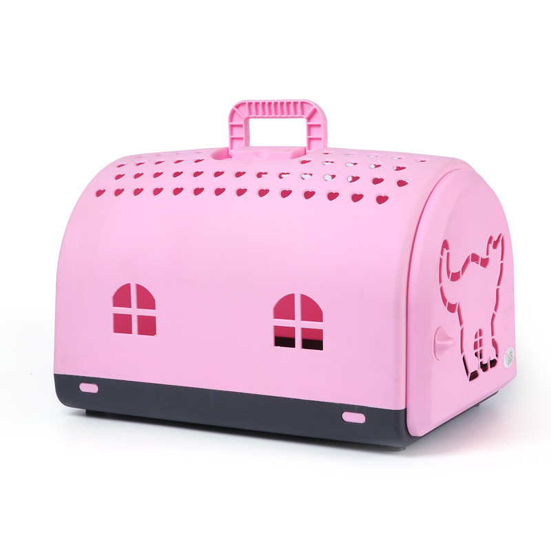 Caja de transporte de mascotas, jaula de transporte de viajes, artículos para gatos y perros, jaula de pequeño tamaño