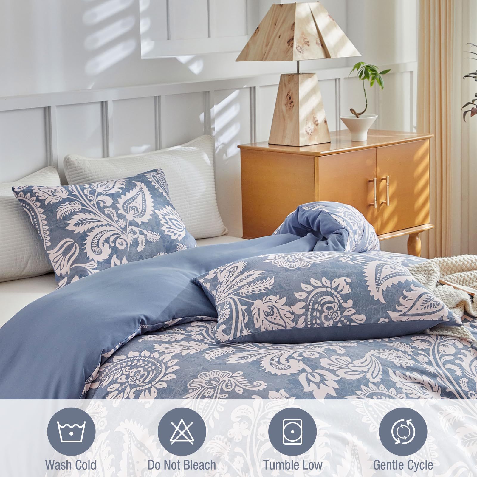 C:paisley Blue(no Comforter) Q