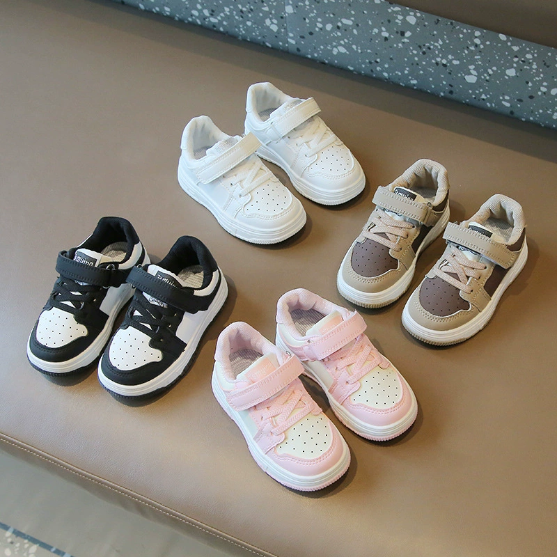 Children's sports shoes for boys, white shoes, universal casual footwear