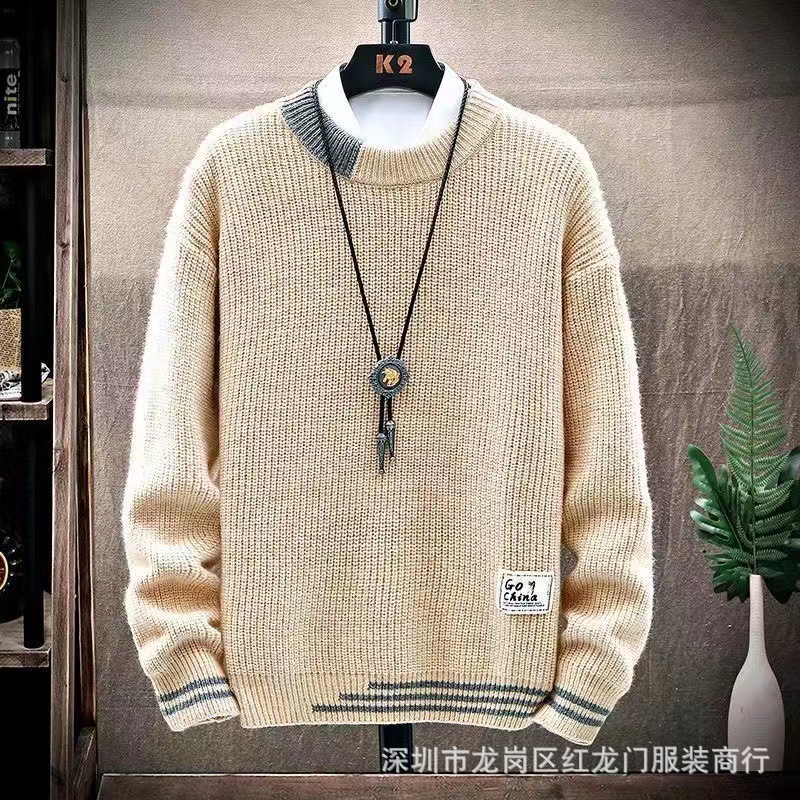 2022 Autumn and winter new stylish thick pullover sweaters for men and warm wool sweaters, wholesale from foreign trade sources at street stalls pic 36