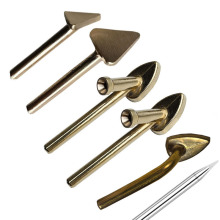 塑料焊机三角抹平头电烙铁头铜头带孔 塑料焊条加热抹平修补工具