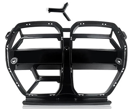 Suitable for 20-24 Bmw M3 M4 G80 G82 Cs Bright Black Grille Replacement Bright Black Carbon Pattern Front Grille