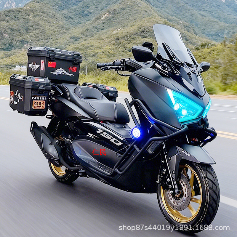 License-able Mengshi Four-Cylinder Cruiser Motorcycle, Majester Fuel-Saving Scooter, Brand New, National Standard IV, Electronic Fuel Injection