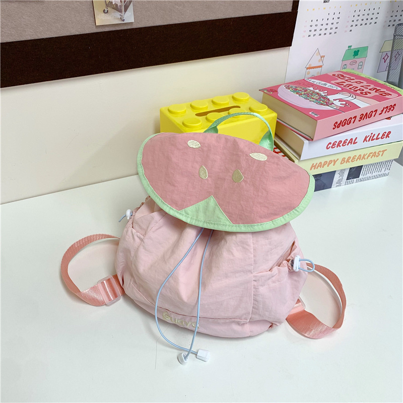 夏日ins风多巴胺撞色双肩包新款水果可爱休闲书包初高中生背包潮|undefined