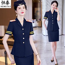 南航空姐制服套装女夏季短袖铁路乘务员工作服西服套裙职业装正装