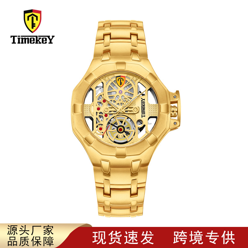 New Double-Sided Hollow Bottom Fully Automatic Watch Men's Non-Mechanical Business Foreign Trade Cross-Border Waterproof Luminous Watch