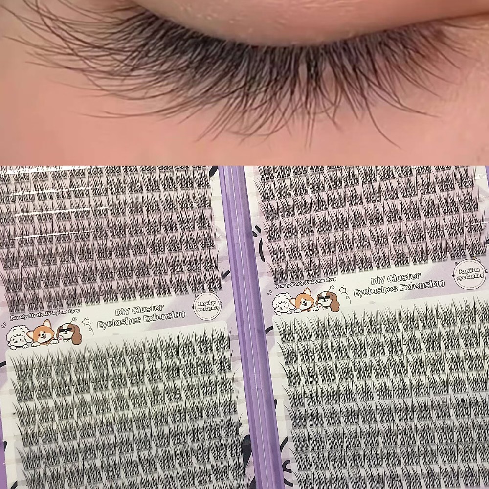 Serie de pestañas postizas transfronterizas Libro de pestañas de comercio exterior Pestañas postizas en inglés completas Pestañas postizas de gran capacidad, pelo segmentado de un solo racimo