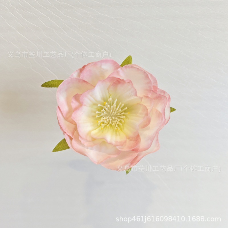 6cm椿の花輪飾りDIY漢服頭飾り花アーチフラワーアレンジメント飾り付け造花模造花輪|undefined