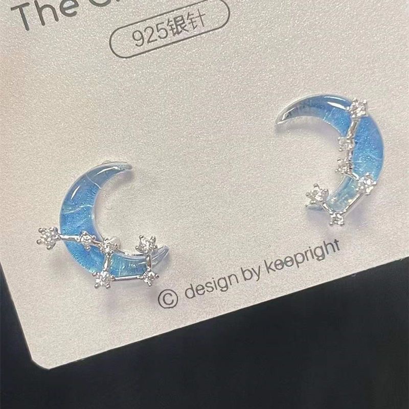 Daily Occasion Alloy Material 1 Pair Simple Style Commute Star Heart Shape Butterfly Plating Inlay Alloy Artificial Gemstones Ear Studs