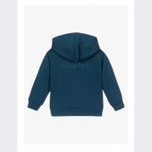 潮牌童装2025冬季新款字母秋冬装欧美男女儿童宽松连帽加绒卫衣