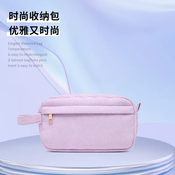 Hot Selling Corduroy Cosmetic Bag Korean Ins Fashion Mini Satchel Cosmetics Lipstick Cosmetics Bag Satchel Large Capacity