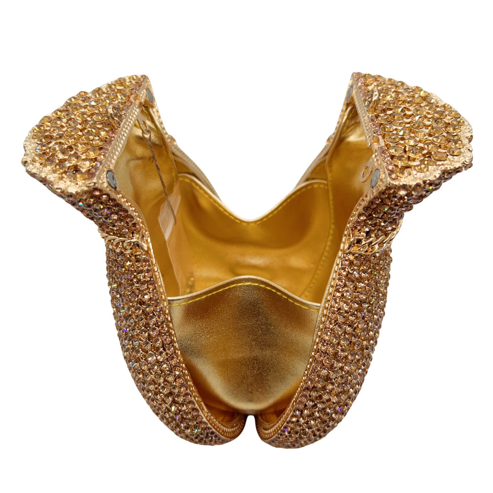Sirena hecha a mano con diamantes bolso de cena de metal vacío bolso de diamantes lleno de mano bolso de mujer piedra embrague plata dura