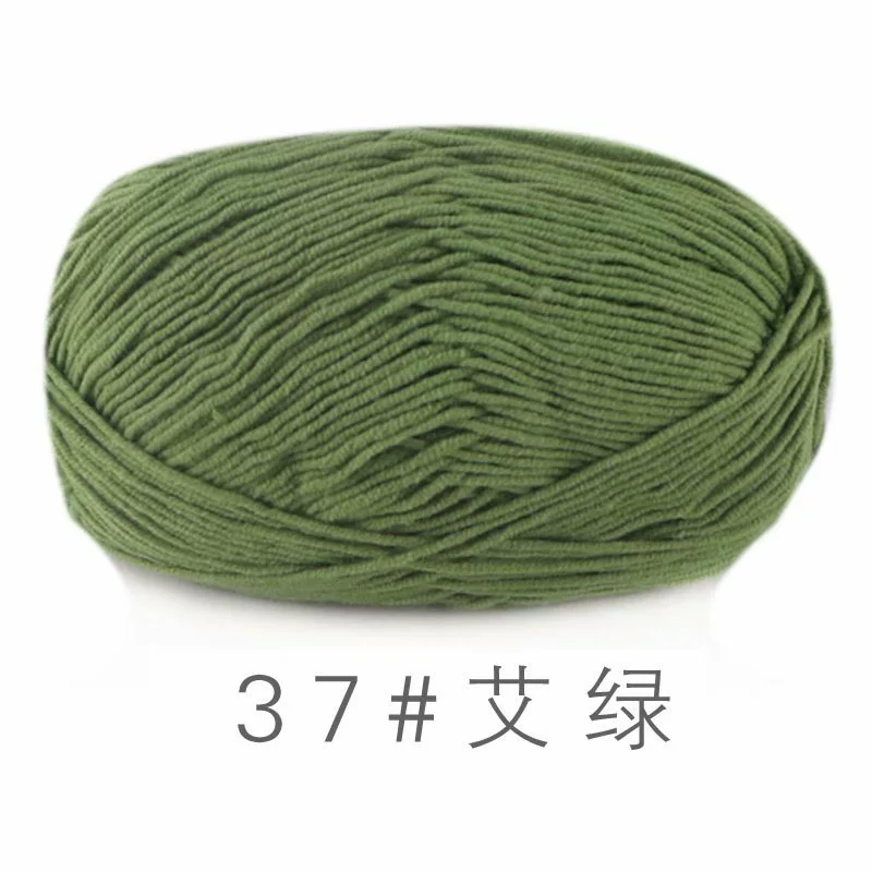 Шерстяная пряжа из combed cotton 4-ply, моток 50 г, нитка 2 мм для крючка и вязания, разноцветная