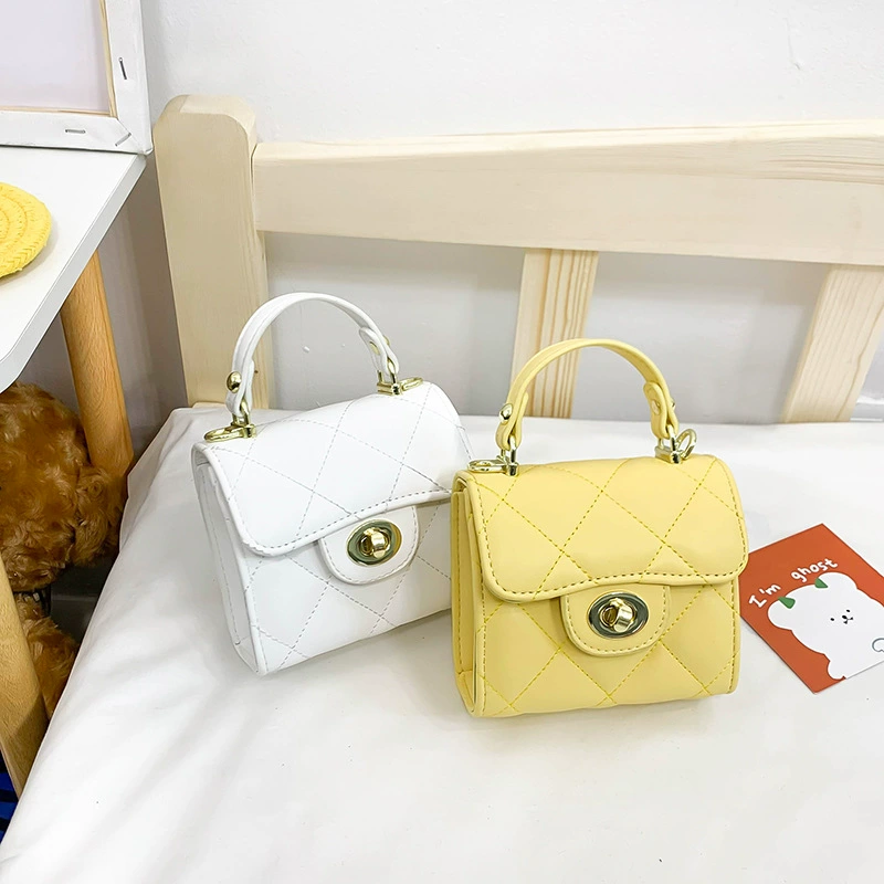Children's bag with diamond pattern, shoulder bag, accessory, wallet, chain bag