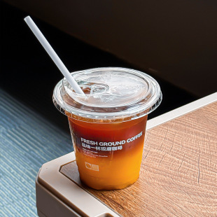Disposable Coffee Cup Cold Drink Cup Cup Cover Transparent Cup PET Plastic Cup High Permeable Thickened Latte Coffee Cup Milk Tea Cup