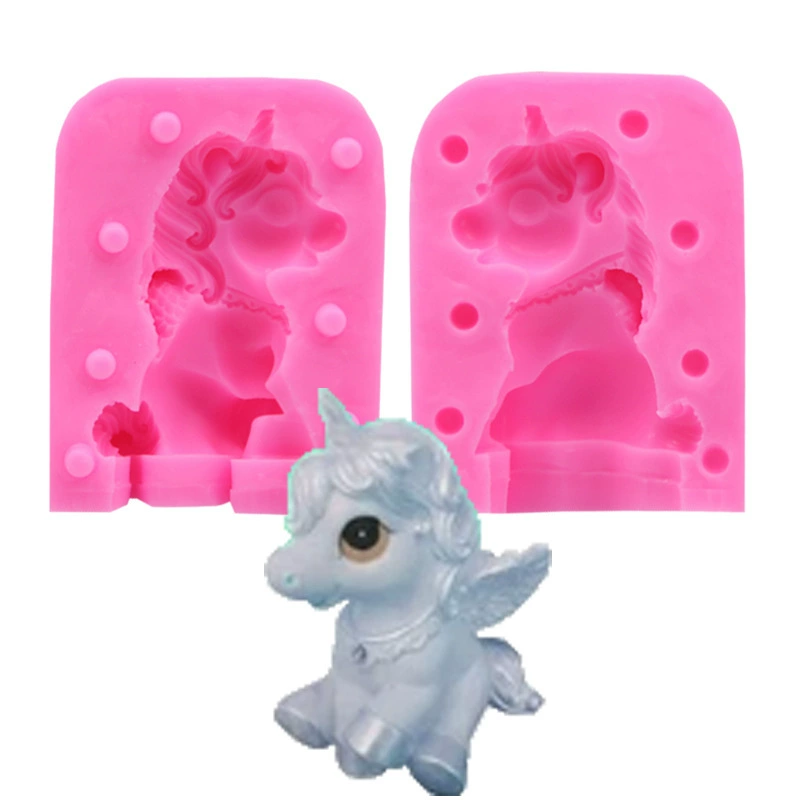 Силиконовая форма, акриловый мастика, украшения, 3D, единорог