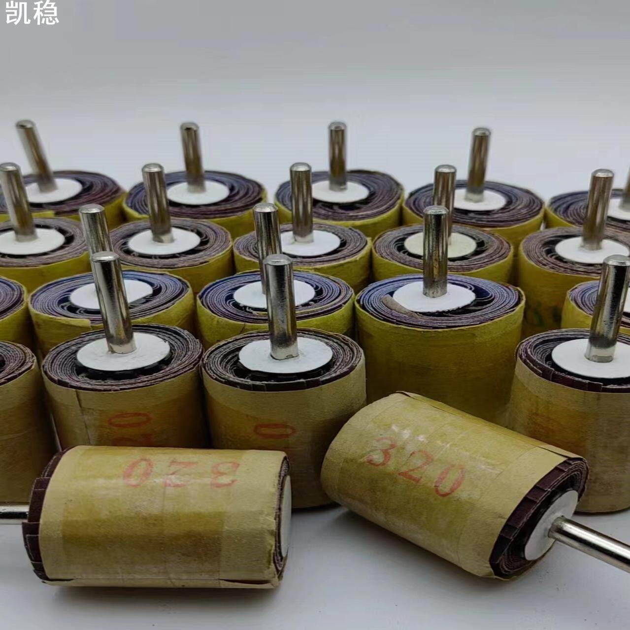 6带柄百叶千丝轮曲面浮雕根雕凸面打磨轮木工抛光砂布轮3内孔缝隙