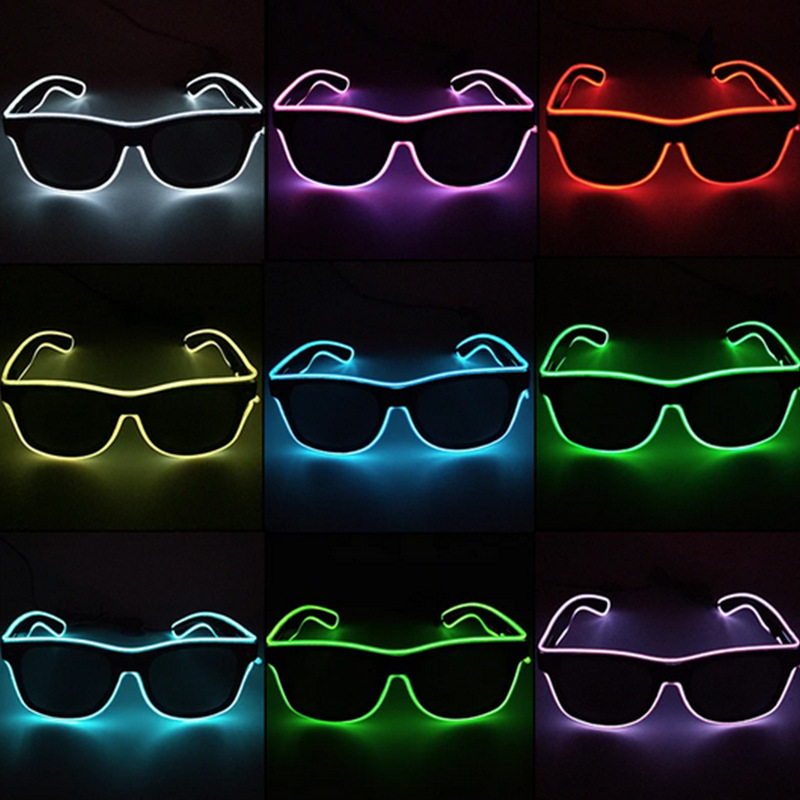Nueva fiesta exótica fluorescente LED gafas luminosas LED gafas de luz fría nueva bola gafas de sol luminosas