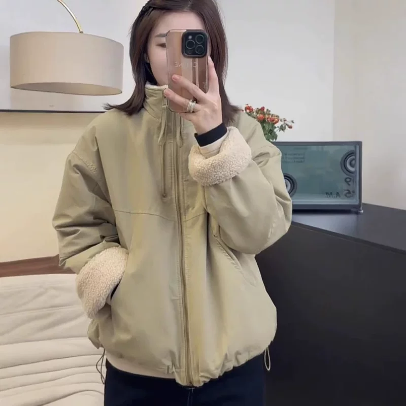 Ретро бархатная зимняя куртка-пуховик, oversize, для подростков