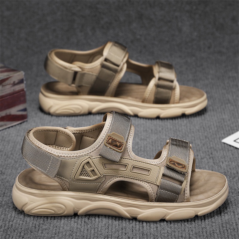 Sandalias de playa para hombre, uso exterior de verano, sentido antideslizante de la mierda, conducción de hombre romano, sandalias y zapatillas de vadeo al aire libre