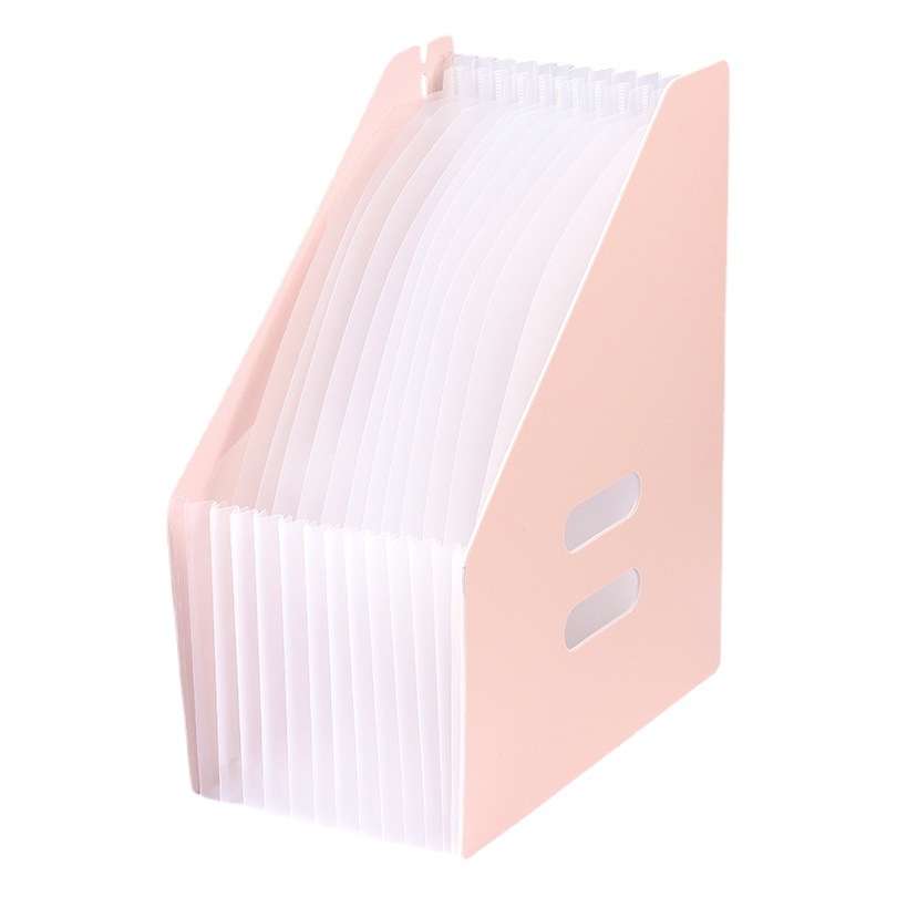 Bolsa de órganos A4 bolsa de almacenamiento de papel de prueba vertical portátil clasificación de material carpeta vertical estudiante A4 caja de archivo de múltiples capas image 1