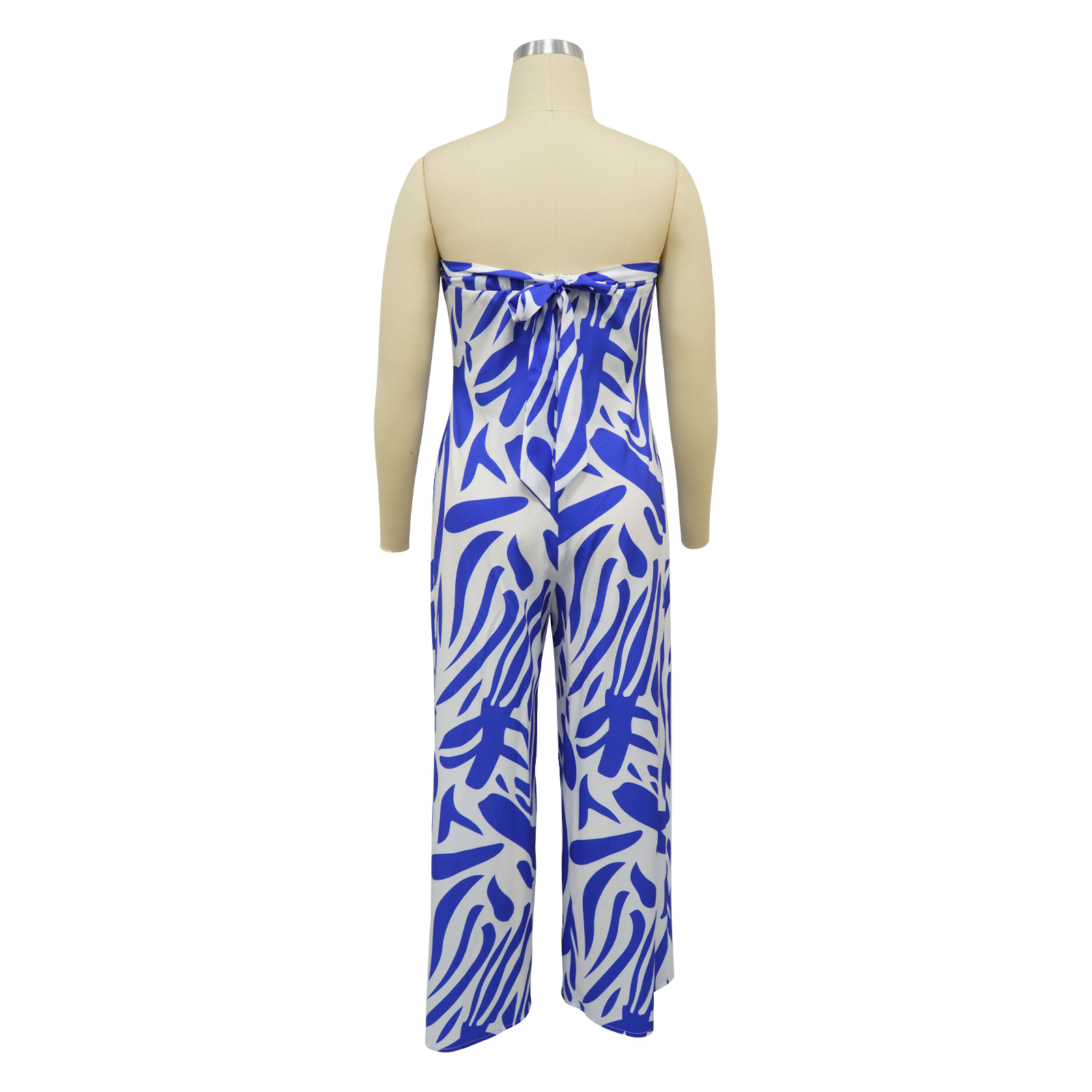 Women Clothing Printed Sleeveless Wide Leg Jumpsuit