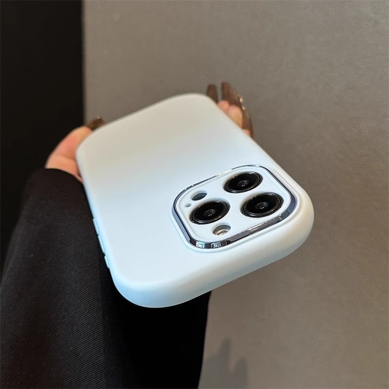 椭圆边适用iphone16/15/13/14promax壳苹果11简约纯色硅胶软壳12p|undefined