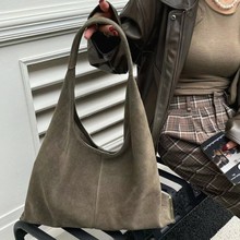 【朵朵】磨砂牛皮大包包单肩托特包腋下大容量休闲包斜挎手柄