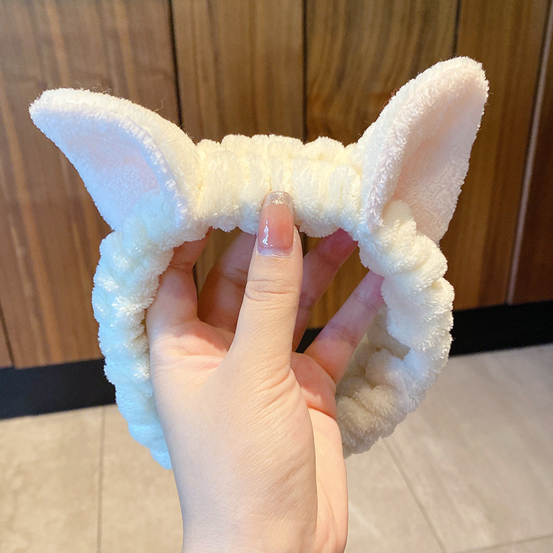 洗脸毛绒发箍女可爱新款卡通头饰洗脸敷面膜束发带防滑头箍卡发饰|undefined