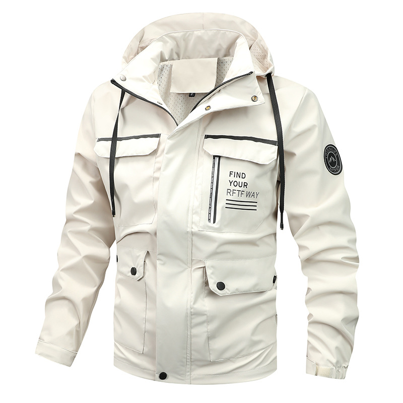 Nuevo traje de asalto americano para hombres de otoño impermeable chaqueta de montaña para jóvenes de mediana edad al aire libre chaqueta de herramientas de montaña para hombres