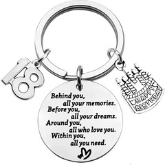 Behind you all your memoriesケーキステンレススチールバックル個性激励志誕生日プレゼント