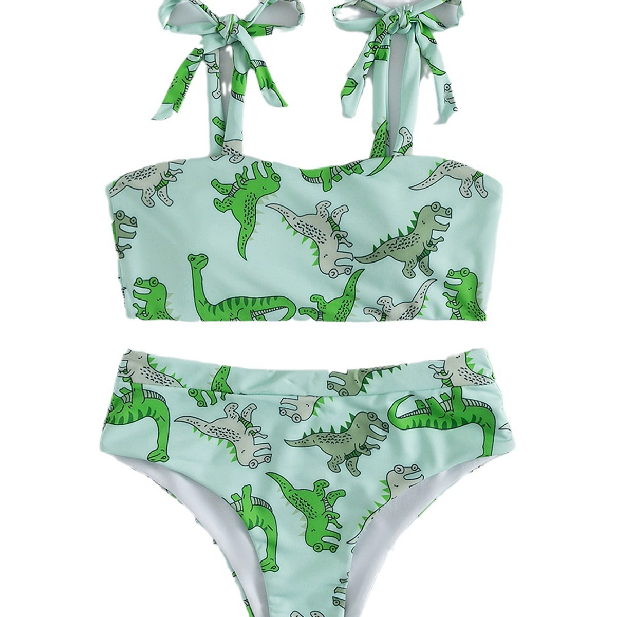 Split dinosaur, set, swimwear, 2023 collection, high waist, Aliexpress, Amazon