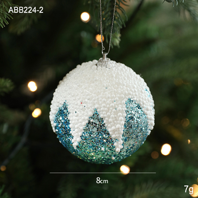 クロスボーダー 8 センチメートルクリスマスボールクリエイティブフォームボールクリスマスツリー装飾ボールペンダントアクセサリークリスマス雰囲気の装飾|undefined