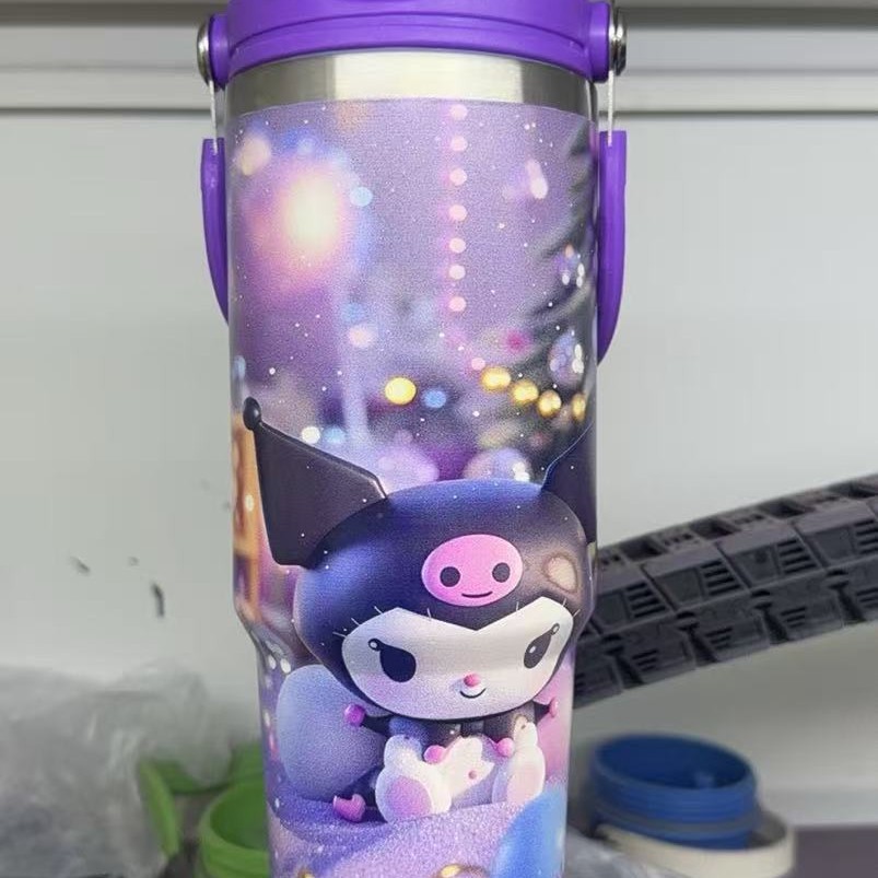 짱구텀블러 산리오 보온컵 고급스러운 외관 대용량 빨대컵 남녀 공용 30Oz 40Oz 자동차33 이미지 5