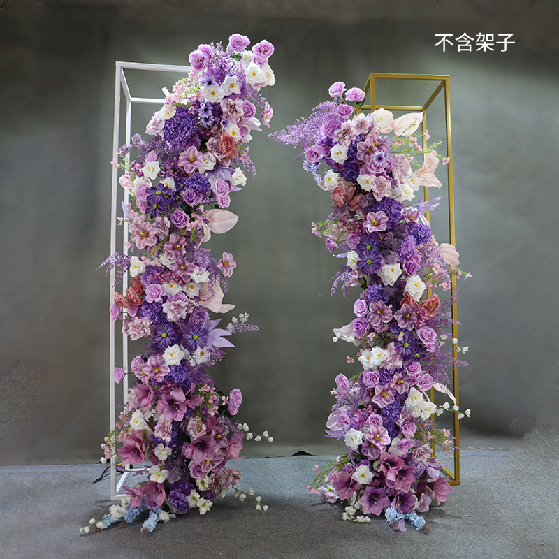 婚庆道具牛角羊角花艺拱门路引舞台套装架子成品弧形户外婚礼背景|undefined