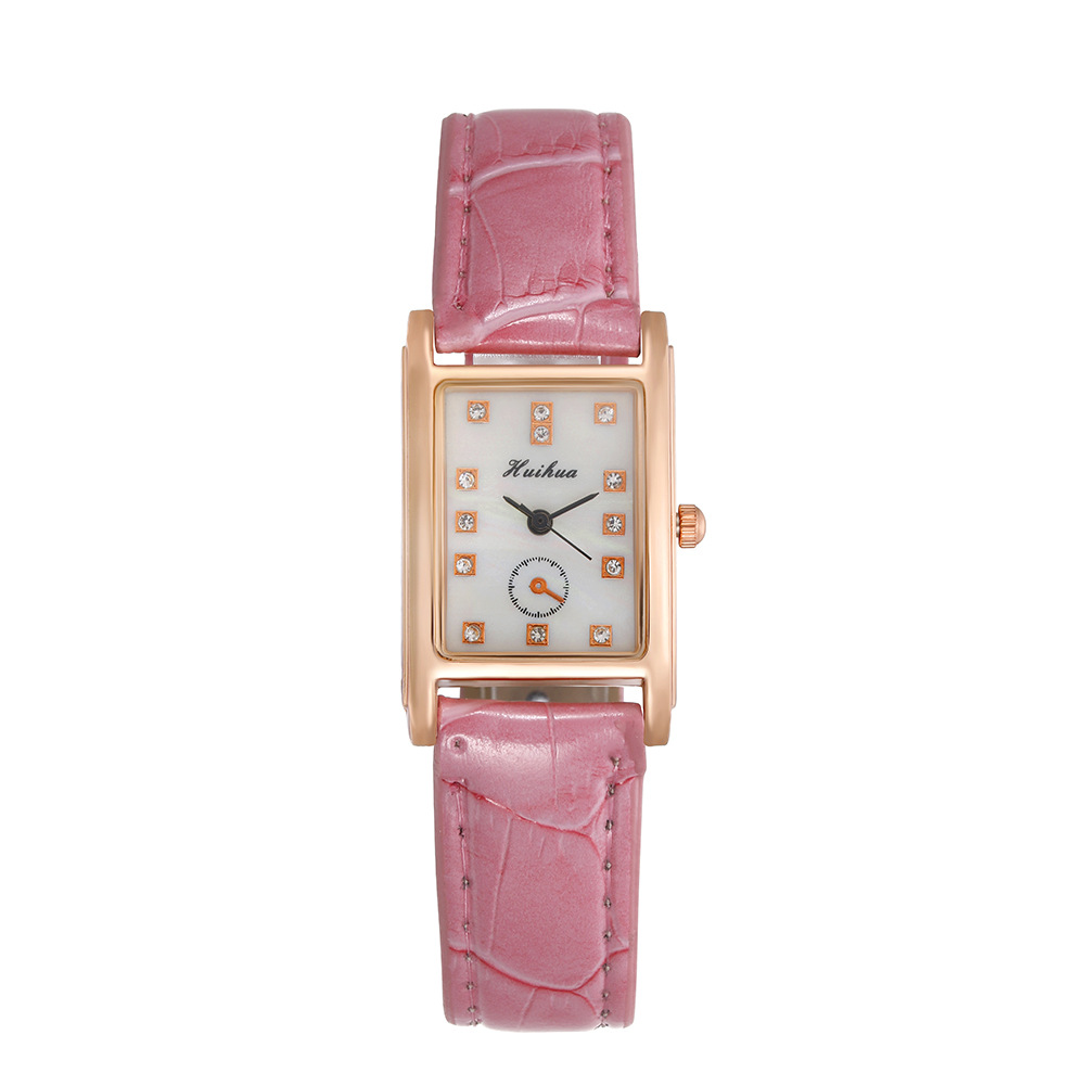 直播網紅爆款皮帶手表 時尚複古長方形鑲鑽女生手表現貨批發