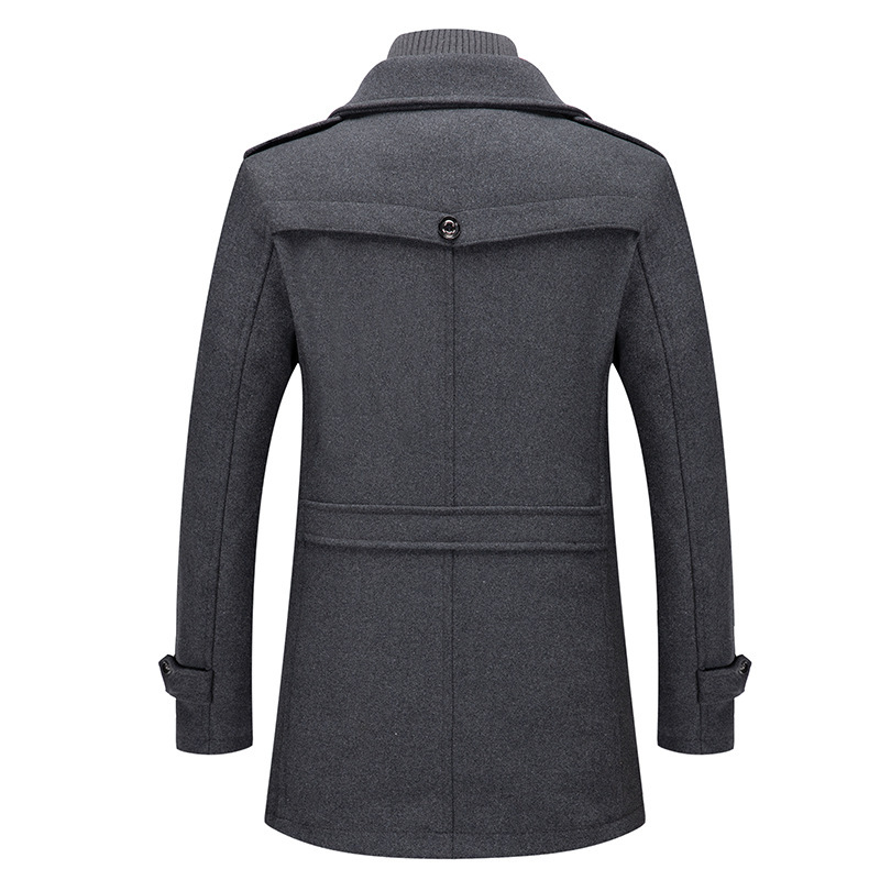 Men's Coat Double Neck Thick Autumn/Winter Super Men's Jacket Collar Men's Woolen Jacket_voghion.com