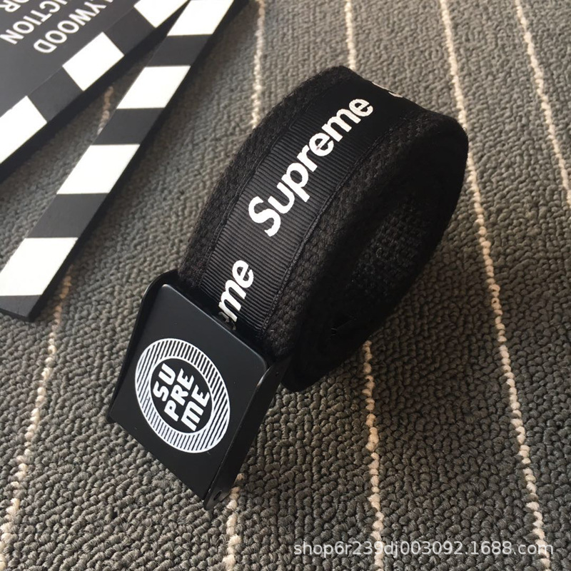 1 cinturón de lona estilo coreano para hombres cinturón de hebilla automática para jóvenes estudiante desnudo de moda simple de moda versátil calle