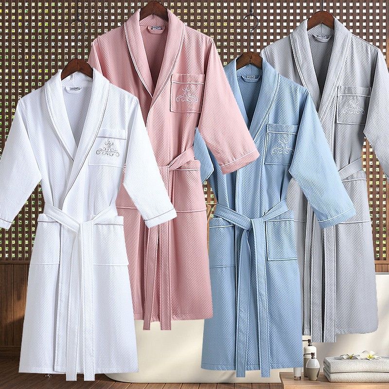 hotel Bathrobe men and women Cotton water uptake robe Four seasons have more cash than can be accounted for take a shower adult lovers bathrobe