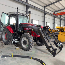 1404拖拉机改前铲工程型国四高压共轨加强前置推土铲轮式拖拉机